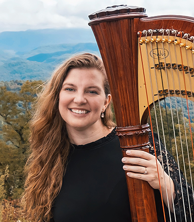 Amber Joy Koeppen with harp