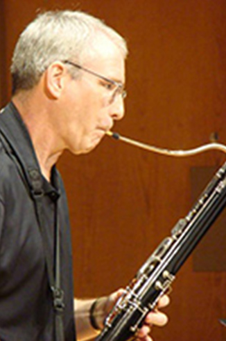 Dr. Jon Beebe playing bassoon