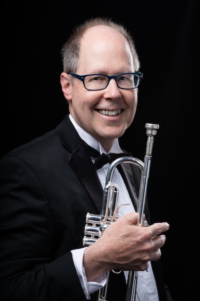 Brent Bingham with trumpet