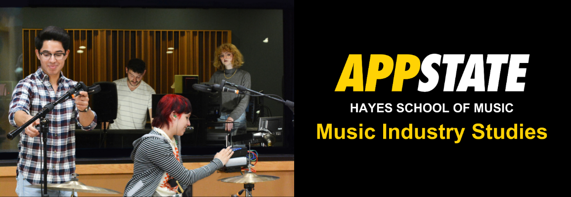 Students set up for a recording session in the Robert F. Gilley Recording Studio