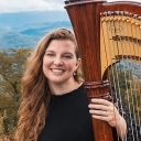 Amber Joy Koeppen with harp