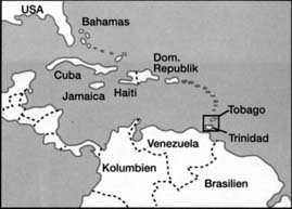 map on Caribbean